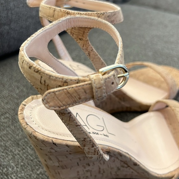 AGL Demi Ankle Strap Wedge Sandal size 36 Made in Italy NWOT - Picture 8 of 15